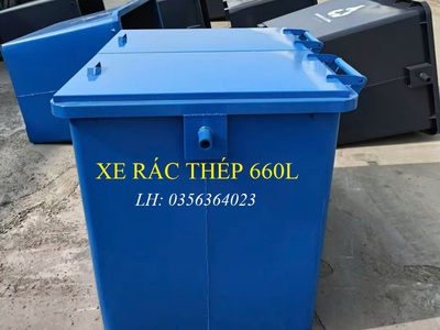 Thùng rác thép 660 lit 3