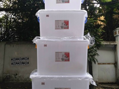 Thùng nhựa đa năng 120Lit có nắp đậy kín, tránh bụi bẩn 0