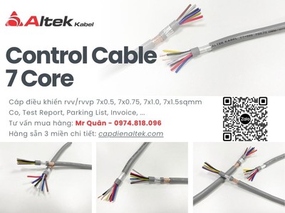 Cáp Điều Khiển 7 Lõi Altek Kabel   RVV   RVVP 0