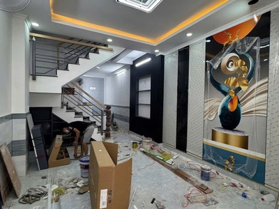 Nhà mới rất đẹp tặng full nội thất đường 4m ô tô đỗ cửa thới an 20 q12 4