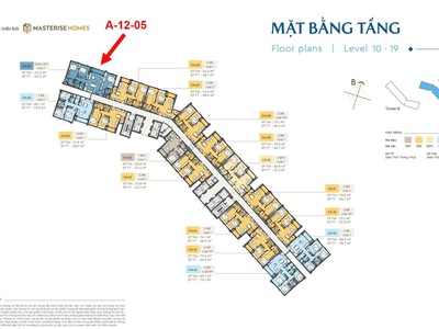 Căn DUAL KEY / 101.2M2 giá 7.991 tỷ View thành phố và sông Hàn - MASTERI RIVERA 3