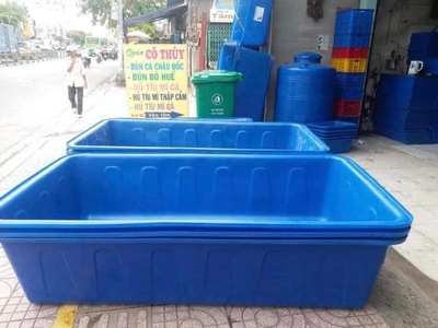 Thùng nhựa chữ nhật 1000lit nuôi thủy sản và chứa hóa chất an toàn 1
