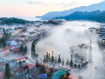 Bán liền kề tại trung tâm tx sa pa, cách sun palaza 900m sổ đỏ lâu dài giá 5,75 tỷ  cả đất   nhà 4