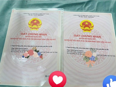 Chính chủ cần bán 2 lô đất liền kề có vị trí đẹp tại xã châu thành - huyện châu thành - trà vinh. 2