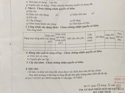 Chính chủ cần bán mảnh đất có sổ đỏ tại thôn rùa   xã yên bài   hà nội 3