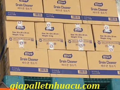 Pallet nhựa ba chân màu xanh giá tốt nhất thị trường 3