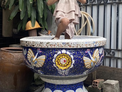 Cơ sở chậu hoa Thế Sơn - chậu hoa dán sành sứ - chậu khảm sành - cẩn miễng 4