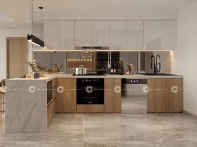 Tủ Bếp Gỗ Công Nghiệp MDF Chống Ẩm Lõi Xanh Cao Cấp 2