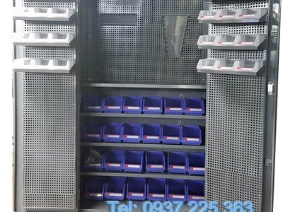 Tủ dụng cụ cơ khí VT-T10, tủ treo đồ nghề cơ khí, tủ dụng cụ 2 cánh, tủ dụng cụ kết hợp 1