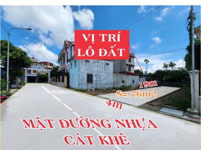 Bán lô góc đất mặt đường Cát Khê, Tràng Cát 76m2 giá 2.85 tỷ 2