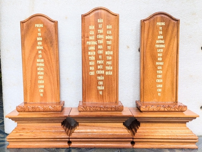Bán bài vị cửu huyền thất tổ bằng gỗ tốt, bài vị cửu huyền thất tổ thờ gia tiên 8