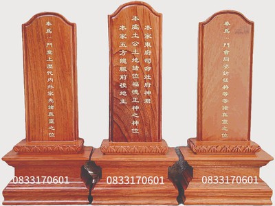 Bán bài vị cửu huyền thất tổ bằng gỗ tốt, bài vị cửu huyền thất tổ thờ gia tiên 7
