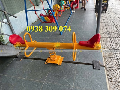 Bập bênh lò xo 2 chỗ ngồi trẻ em, bập bênh đòn trẻ em 2