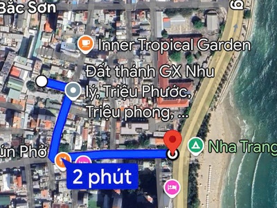 Bán lô đất hẻm đường sao biển , vĩnh hải , nha trang diện tích : 59.2m2  giá : 4 tỷ 100 triệu lh e 0