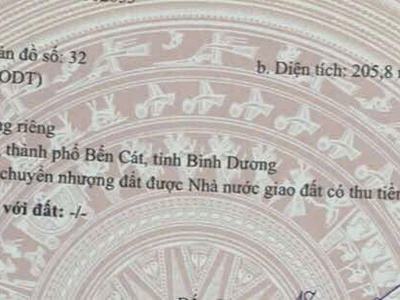 Chính chủ cần bán gấp lô đất đẹp tại bến cát   bình dương, giá hợp lý 1