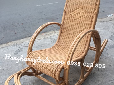 Ghế bập bênh mây tự nhiên đan kín 1