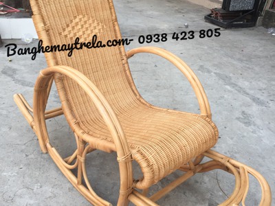 Ghế bập bênh mây tự nhiên đan kín 2