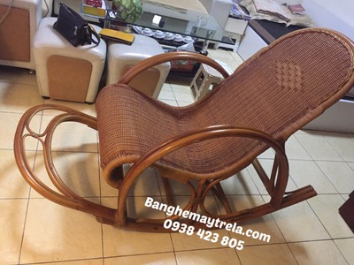 Ghế bập bênh mây tự nhiên đan kín 8