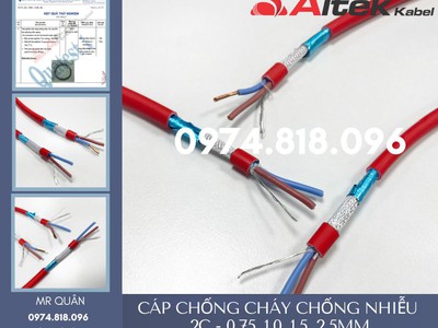 Cáp Chống Cháy Chống Nhiễu 2x0.75 E GFT Altek Kabel 1