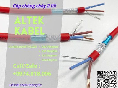 Cáp Chống Cháy Chống Nhiễu 2x0.75 E GFT Altek Kabel 2