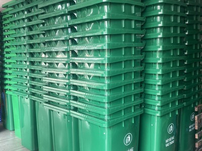 Thùng rác nhựa 240lit dung tích lớn, thiết kế tiện dụng, bền vượt trội 0