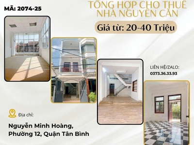 Cho thuê nnc quận 10 phú nhuận bình thạnh gò vấp giá từ 20tr đến 40tr 1