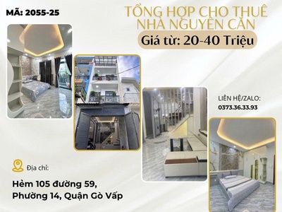 Cho thuê nnc quận 10 phú nhuận bình thạnh gò vấp giá từ 20tr đến 40tr 2