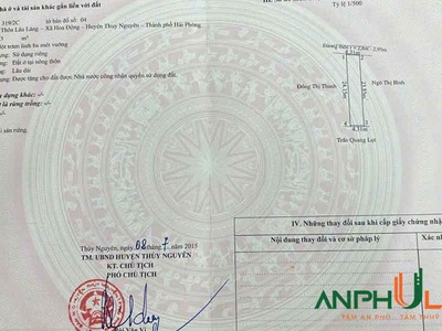 Chào bán siêu phẩm đường thông tại TDP Lâu Làng, Phường Thủy Nguyên   xã Hoa Động 1