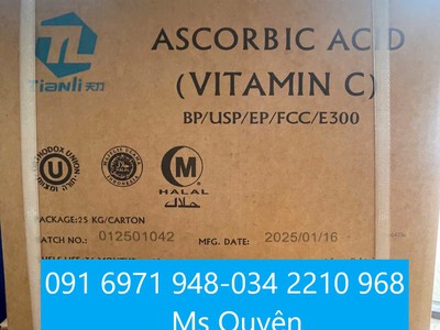 Mua bán vitamin C 99 ascorbic acid TIANLI Trung Quốc 0