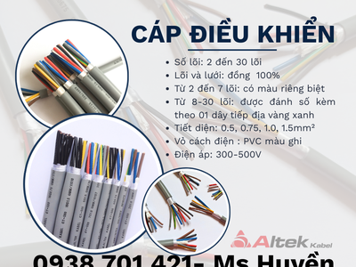 Cáp Điều Khiển Không Lưới Chống Nhiễu 10 Lõi ALTEK KABEL 0