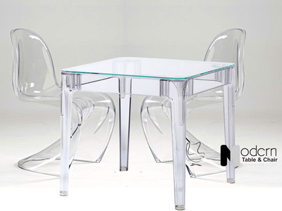 Bàn cafe nhà hàng mặt kính trong suốt TE1540-08G tại HCM 1