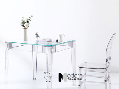 Bàn cafe nhà hàng mặt kính trong suốt TE1540-08G tại HCM 2