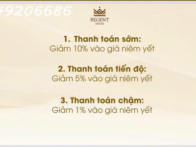 Mở bán căn hộ regent house đường trần hưng đạo-tb.chiết khấu đến 15.cam kết thuê lại 2