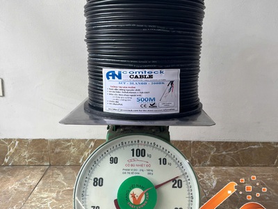 Dây cáp thoại ngoài trời Cat3 đồng dầu gia cường chịu lực - outdoor dài 500M/cuộn , hiệu Ancomteck 0