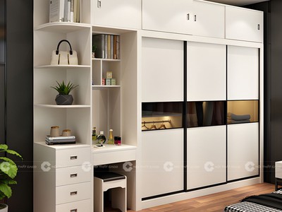 Tủ Áo Gỗ Công Nghiệp MDF Cánh Lùa Cao Cấp 0