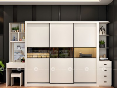 Tủ Áo Gỗ Công Nghiệp MDF Cánh Lùa Cao Cấp 1