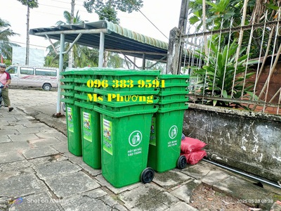 Thùng rác nhựa 120lit dung tích vừa, dễ di chuyển, giá siêu ưu đãi 2