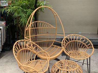 Ghế xích đu treo mây nhựa 3