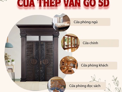 Cửa Thép 5D   Đẳng Cấp Sang Trọng, Bền Bỉ Với Thời Gian 1