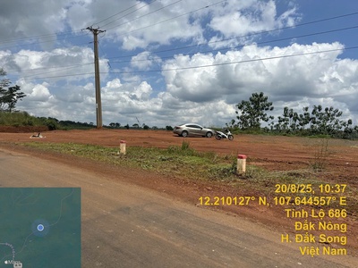 Bán gấp đất tỉnh lộ 686 xã nâm n jang, huyện đắk song, đắk nông, 427m2, mt 13.5m, miễn tg 1