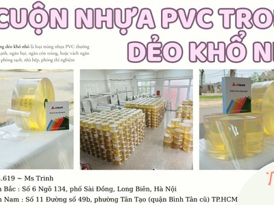 Màng nhựa pvc trong dẻo khổ nhỏ 200mm, 300mm 0