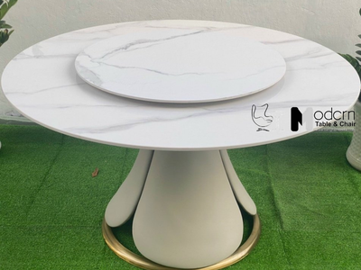 Bàn ăn mặt đá tròn mâm xoay JULIET2-135E tại HCM 0