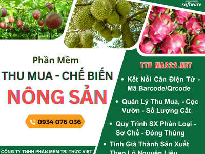 Phần mềm mua bán, chế biến nông sản TTV Store 0