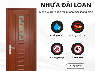Cửa nhựa Đài Loan ghép thanh 1