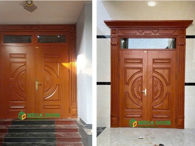 Cửa Chính Thép Vân Gỗ - Bền Bỉ, Giá Tốt 1