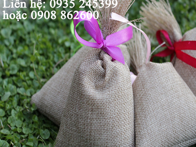 Bao bố đựng cà phê trang trí 2