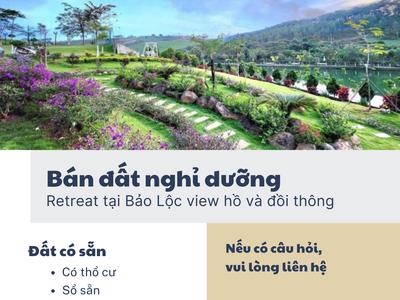 Bán đất nghỉ dưỡng chính chủ tại Bảo Lộc-GIÁ NIÊM YẾT 1 TỶ 150 SỞ HỮU NGAY 1