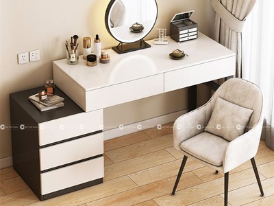 Bàn Trang Điểm Gỗ MDF Màu Trắng Hiện Đại 1