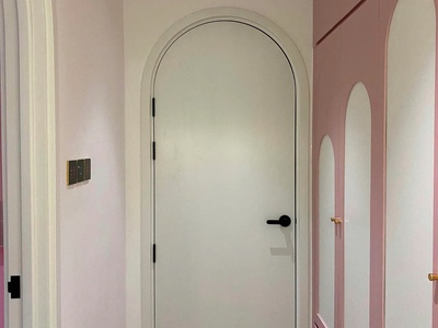 Cửa vòm nhựa gỗ composite 2
