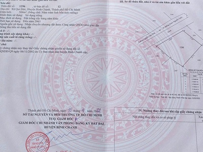 Chính chủ cần bán lô đất có vị trí đẹp tại xã qui đức- h. bình chánh - tp. hồ chí minh. 1